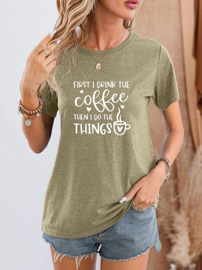 BM TEE FIRST COFFEE Graphic T-Shirt