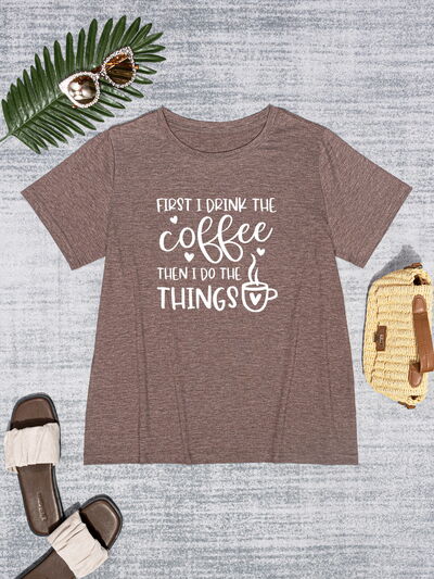 BM TEE FIRST COFFEE Graphic T-Shirt