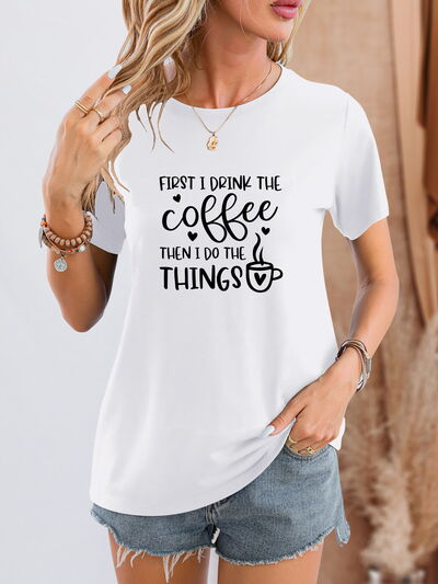 BM TEE FIRST COFFEE Graphic T-Shirt