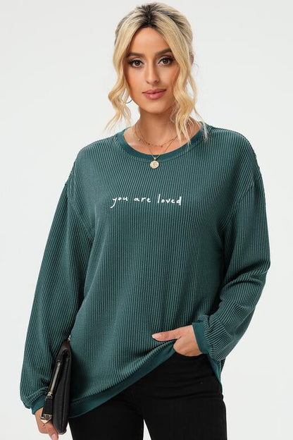 BM TEE YOU ARE LOVED Graphic Sweatshirt