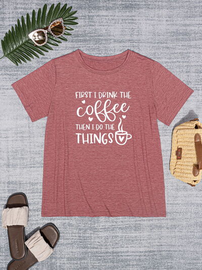 BM TEE FIRST COFFEE Graphic T-Shirt