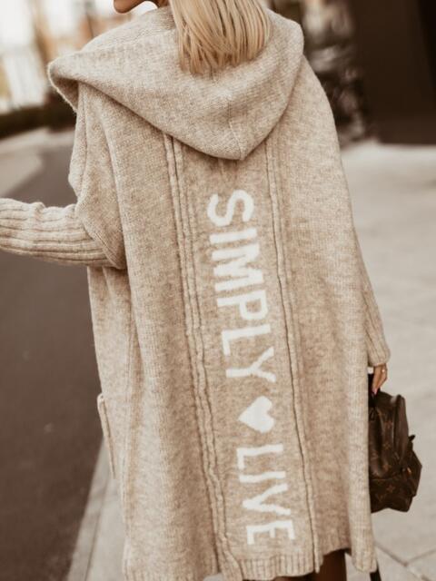 Top SIMPLY LIVE Hooded Cardigan
