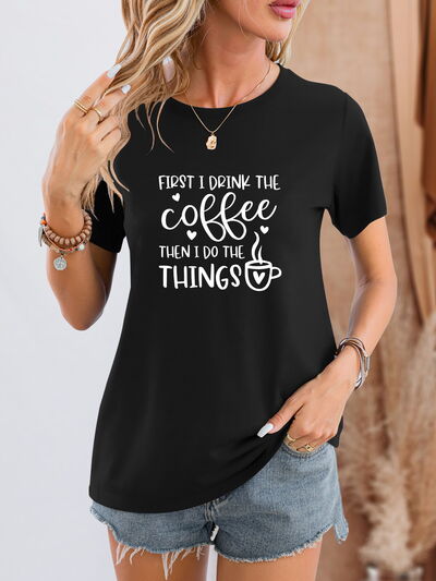 BM TEE FIRST COFFEE Graphic T-Shirt